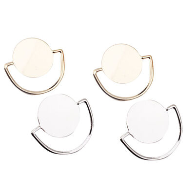 2 Pairs Geometric Cemi-circular Earrings Personalized Alloy Round Ear Clip Pin Jewelry Gift
2 Pairs Geometric Cemi-circular Earrings Personalized Alloy Round Ear Clip Pin Jewelry Gift