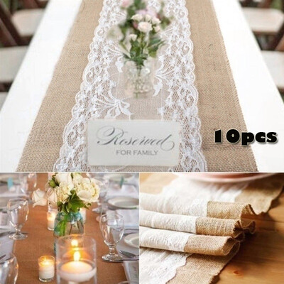 510PCS 30cmx275cm Vintage Rustic Burlap Hessian Lace Table Runners Wedding Decoration
510PCS 30cmx275cm Vintage Rustic Burlap Hessian Lace Table Runners Wedding Decoration