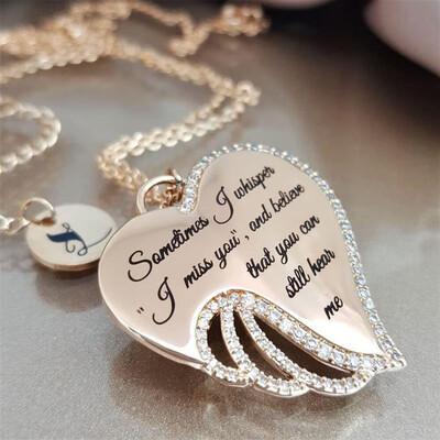 925 Sterling Silver Wings Rhinestone Necklace Commemorative Necklace Mourning Necklace Fashion Accessories Lover Gift
925 Sterling Silver Wings Rhinestone Necklace Commemorative Necklace Mourning Necklace Fashion Accessories Lover Gift