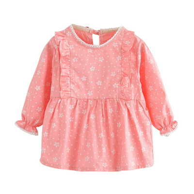 Autumn Print Long Sleeve Girls Dress Fashion Kids Dresses For Girls Cotton Baby Clothes Print Birthday Princess Dress