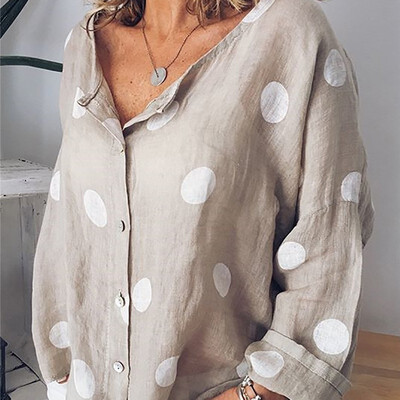 Fashion Polka Dot Printed Blouse Women Casual Shirt Long Sleeve V Neck Buttons Loose Women Blouses Tops Basic Blusas 2019 New
Fashion Polka Dot Printed Blouse Women Casual Shirt Long Sleeve V Neck Buttons Loose Women Blouses Tops Basic Blusas 2019 New