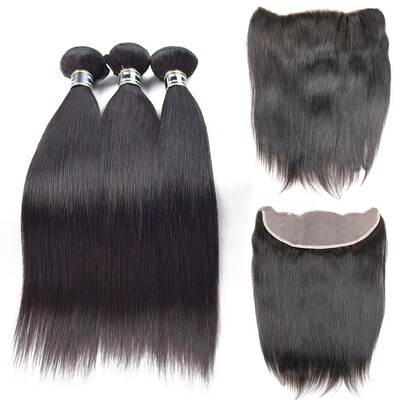Amazing Star Straight Ear to Ear Lace Frontal with Bundles Malaysian Virgin Human Hair Bundles with Closure 13x4" Free Part
Amazing Star Straight Ear to Ear Lace Frontal with Bundles Malaysian Virgin Human Hair Bundles with Closure 13x4" Free Part
