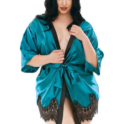 Sexy Women Nightwear Lace Satin Silk Sexy Belt Tie Lace Sexy Homewear Sleepwear Robe For women Plus Size Robe
Sexy Women Nightwear Lace Satin Silk Sexy Belt Tie Lace Sexy Homewear Sleepwear Robe For women Plus Size Robe