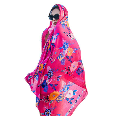 Scarf For Women Cotton Stylish Elegant Flower Embroidery Sweet Sunsceen Long Style Shawl Beach Printed All-match Scraf 18090CM
Scarf For Women Cotton Stylish Elegant Flower Embroidery Sweet Sunsceen Long Style Shawl Beach Printed All-match Scraf 18090CM