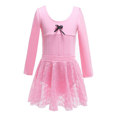 Children Girls Dance dress Long Sleeves Cotton Lace Decoration Dance Practicing Skirt Two-piece Set Gymnastics Clothes body suit
Children Girls Dance dress Long Sleeves Cotton Lace Decoration Dance Practicing Skirt Two-piece Set Gymnastics Clothes body suit
