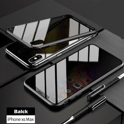 iPhone Glass CaseSlim Bumper Magnetic Adsorption Installation Anti-Scratch Aluminum Metal with Double Screen Protector Cover
iPhone Glass CaseSlim Bumper Magnetic Adsorption Installation Anti-Scratch Aluminum Metal with Double Screen Protector Cover
