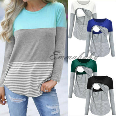 Pregnant Maternity Clothes Nursing Tops Mom Long Sleeve Breastfeeding T-Shirt
Pregnant Maternity Clothes Nursing Tops Mom Long Sleeve Breastfeeding T-Shirt