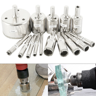 15 Pack Diamond Drill Bits 6-50mm Diamond Hole Saw Drill Bit Set for Glass Tile Jewelry DIY Extractor Remover Tools Hole Saws Set
15 Pack Diamond Drill Bits 6-50mm Diamond Hole Saw Drill Bit Set for Glass Tile Jewelry DIY Extractor Remover Tools Hole Saws Set