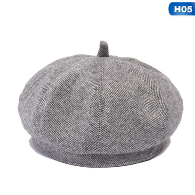 Simple Women Wool beret For Elegant lady Winter Female Cotton Hats Plaid Vintage Octagonal Casual Cap
Simple Women Wool beret For Elegant lady Winter Female Cotton Hats Plaid Vintage Octagonal Casual Cap