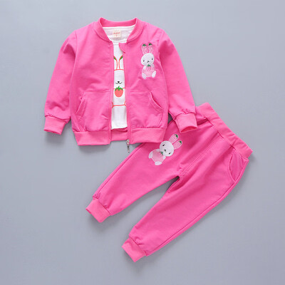 3Pcs Childrens Sets Kids Girls Clothing Lovely Cartoon Rabbit Print T-shirt Coat Pant Set Children Kids Outfits Sets for Girls
3Pcs Childrens Sets Kids Girls Clothing Lovely Cartoon Rabbit Print T-shirt Coat Pant Set Children Kids Outfits Sets for Girls