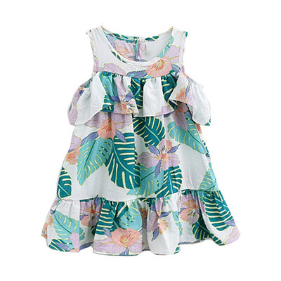 Girls Kids Children Casual Summer Short A-Line Draped Knee-Length Petal Sleeve Crew Neck Cotton Print Dress
Girls Kids Children Casual Summer Short A-Line Draped Knee-Length Petal Sleeve Crew Neck Cotton Print Dress