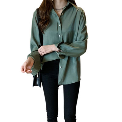 Women Blouses soft Comfortable Shirt Long Sleeve Casual Chiffon lapel Women Tops Vogue Shirt Loose Single-breasted Shirts
Women Blouses soft Comfortable Shirt Long Sleeve Casual Chiffon lapel Women Tops Vogue Shirt Loose Single-breasted Shirts