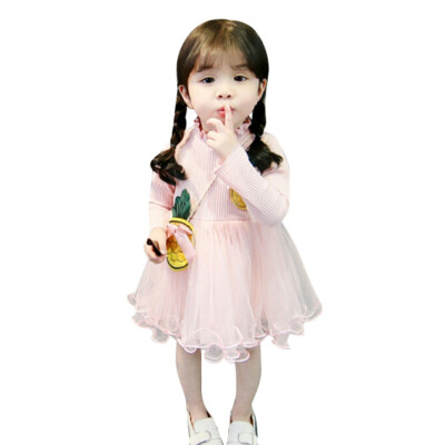 Summer Baby Toddler Girl Sundress Long Sleeve Cute Patchwork Princess Dress Cotton Outfits