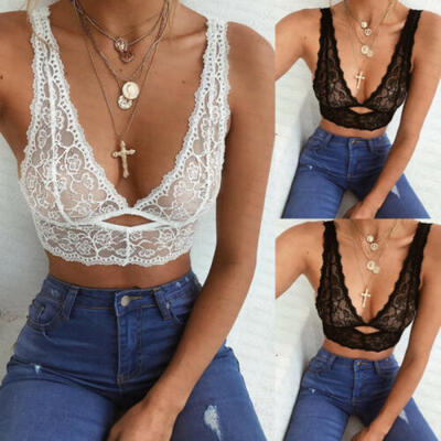 Women Floral Lace Bralette Bustier Crop Top Unpadded Triangle Bra Sheer Mesh Bra
Women Floral Lace Bralette Bustier Crop Top Unpadded Triangle Bra Sheer Mesh Bra