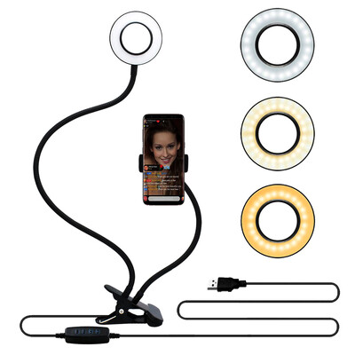Selfie Ring Light LED Camera Light 3 Light Modes 10-Level Brightness 360° Rotating
Selfie Ring Light LED Camera Light 3 Light Modes 10-Level Brightness 360° Rotating