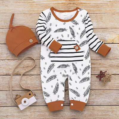 Hot Spring Autumn Casual Jumpsuits Toddler Baby Striped Leaves Printing Long Sleeve Kids Rompers
Hot Spring Autumn Casual Jumpsuits Toddler Baby Striped Leaves Printing Long Sleeve Kids Rompers