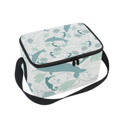ALAZA Insulated Lunch Box Whale Fish Lunch Bag for Men Women Portable Tote Bag Cooler Bag
ALAZA Insulated Lunch Box Whale Fish Lunch Bag for Men Women Portable Tote Bag Cooler Bag