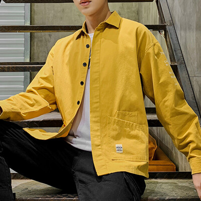 Tailored Mens New Casual Fashion Pocket Workwear Letter Print Lapel Long Sleeve Tops
Tailored Mens New Casual Fashion Pocket Workwear Letter Print Lapel Long Sleeve Tops
