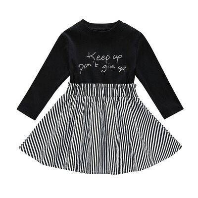 Spring Autumn Casual Fashion girls party dress kids Baby Girl Letter Striped Printing Long Sleeve Princess Dress Toddler
Spring Autumn Casual Fashion girls party dress kids Baby Girl Letter Striped Printing Long Sleeve Princess Dress Toddler