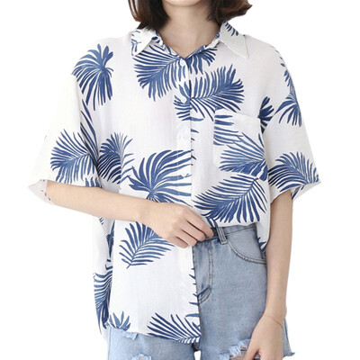 Harajuku Beach Leaf Printed Lapel Pocket Couple Shirt women Loose Sunscreen Couple Kimono blusas clothes for Women Female Shirt
Harajuku Beach Leaf Printed Lapel Pocket Couple Shirt women Loose Sunscreen Couple Kimono blusas clothes for Women Female Shirt