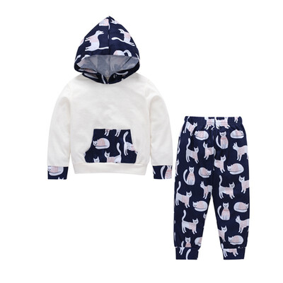 2Pcs Autumn Kids Baby Boy Girl Clothes Suits Cartoon Cat Pattern Hoodie Sleepwear Set Toddler Long Sleeve TopsTrouser Pajamas
2Pcs Autumn Kids Baby Boy Girl Clothes Suits Cartoon Cat Pattern Hoodie Sleepwear Set Toddler Long Sleeve TopsTrouser Pajamas