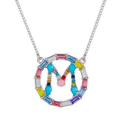 Letter Fashion Multi-color Zircon Charm Circle Pendant Necklace Necklaces Birthday Jewelry Christmas Gifts
Letter Fashion Multi-color Zircon Charm Circle Pendant Necklace Necklaces Birthday Jewelry Christmas Gifts