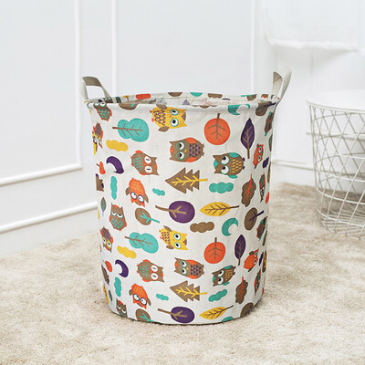 JPGIF Waterproof Canvas Laundry Clothes Basket Storage Basket Folding Storage Box A
