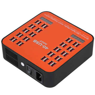 200W 40-Port USB Wall Charger Dual Digital Display Smart Charging Station with Foldable Plug for iPhone 7S6S5S4S for iPad PDA
200W 40-Port USB Wall Charger Dual Digital Display Smart Charging Station with Foldable Plug for iPhone 7S6S5S4S for iPad PDA
