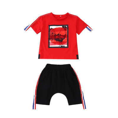New Arrival Kids Boys Short-Sleeved O-Neck Suits Wholesale Children Boys Casual T-Shirt Two-Piece Small Medium Children Sets
New Arrival Kids Boys Short-Sleeved O-Neck Suits Wholesale Children Boys Casual T-Shirt Two-Piece Small Medium Children Sets
