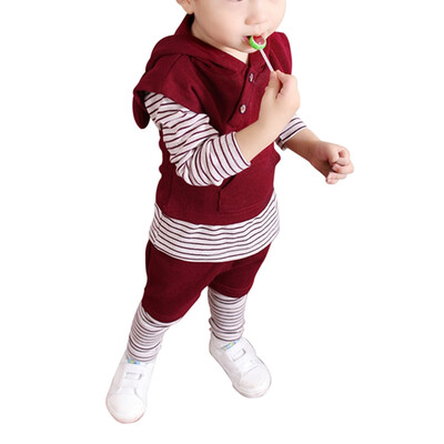 3pcs Baby Boy Cotton Long Sleeve Stripe T-shirt TopsHooded Vest SweatshirtTrousers Outfits Autumn Kids Boys New
3pcs Baby Boy Cotton Long Sleeve Stripe T-shirt TopsHooded Vest SweatshirtTrousers Outfits Autumn Kids Boys New