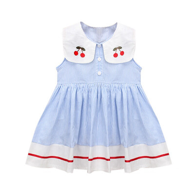 Baby Girls Dress Blue Striped Pattern Sleeveless Kids Dress For Girls Kids Toddler Cartoon Sundress
Baby Girls Dress Blue Striped Pattern Sleeveless Kids Dress For Girls Kids Toddler Cartoon Sundress