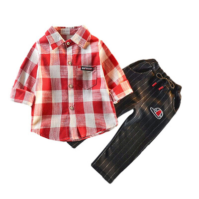 2019 Spring Childrens Set Kids Clothing Casual Kids Boy Long Sleeve Plaid Blouse Casual Pant Set Fashion Outfits Set
2019 Spring Childrens Set Kids Clothing Casual Kids Boy Long Sleeve Plaid Blouse Casual Pant Set Fashion Outfits Set
