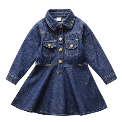 Fashion Girl Denim Dress Children Clothes Casual Long Sleeve Dress Little Girl Toddler Cute Dresses
Fashion Girl Denim Dress Children Clothes Casual Long Sleeve Dress Little Girl Toddler Cute Dresses