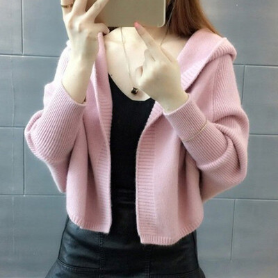 Korean Style Women Cardigans Fashion Warm Knitted Autumn Winter Short sweater Hooded Cardigan
Korean Style Women Cardigans Fashion Warm Knitted Autumn Winter Short sweater Hooded Cardigan