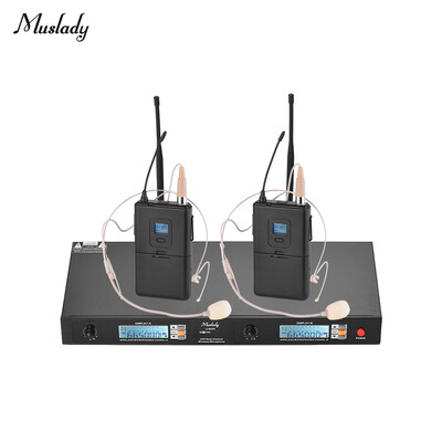 Muslady U-8020 UHF Dual-Channel Wireless Microphone System Infrared Automatic Frequency Synchronizing with 2 Handheld Mics with Bo
Muslady U-8020 UHF Dual-Channel Wireless Microphone System Infrared Automatic Frequency Synchronizing with 2 Handheld Mics with Bo