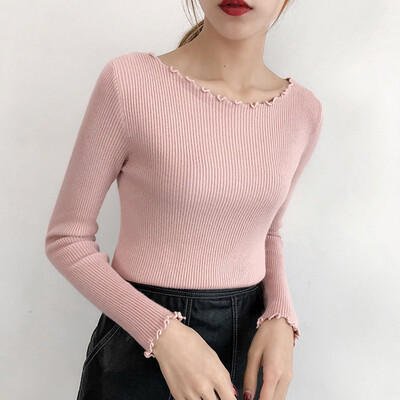 Lady Softy Durable Sweate Knitted o-neck Korean Slim Basic White Black Pullovers Autumn Long Sleeve Jumper Pull Femme
Lady Softy Durable Sweate Knitted o-neck Korean Slim Basic White Black Pullovers Autumn Long Sleeve Jumper Pull Femme