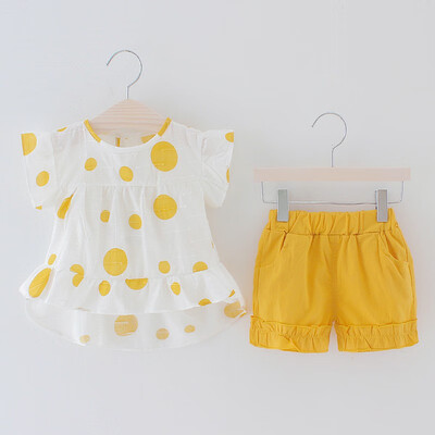 Summer Baby Girls Sets Cotton Dot Printed Short Sleeve T-shirt Round Collar Casual Tops Shorts 2pcs 0-24M Newborn Baby Clothes
Summer Baby Girls Sets Cotton Dot Printed Short Sleeve T-shirt Round Collar Casual Tops Shorts 2pcs 0-24M Newborn Baby Clothes