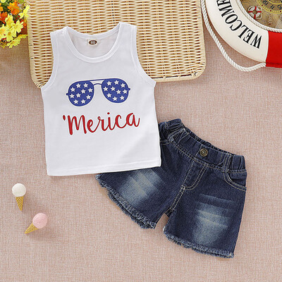 Summer Children Clothes Baby Boys Clothes Casual Sleeveless Cartoon Print Vest TopsDenim Shorts Suits Costume Set
Summer Children Clothes Baby Boys Clothes Casual Sleeveless Cartoon Print Vest TopsDenim Shorts Suits Costume Set