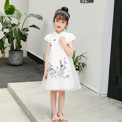 Children Girls Short-sleeved Dress Chinese Style Vintage Cheongsam One-piece Qipao Cute Embroidery Print Dress Baby Clothes
Children Girls Short-sleeved Dress Chinese Style Vintage Cheongsam One-piece Qipao Cute Embroidery Print Dress Baby Clothes