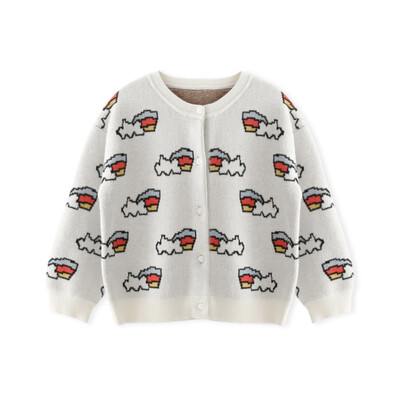 Cicie self-employed childrens clothing girls coat cloud sweater cardigan girls sweater childrens shirt C91203 white 11052A
Cicie self-employed childrens clothing girls coat cloud sweater cardigan girls sweater childrens shirt C91203 white 11052A
