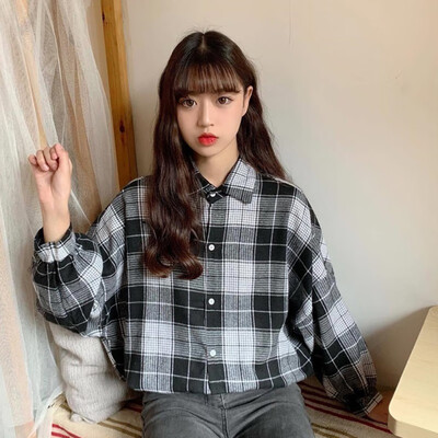 Fashion Plaid Shirt Female College Style lapel Blouses Long Sleeve Shopping Travel Dating Work Tops 2019
Fashion Plaid Shirt Female College Style lapel Blouses Long Sleeve Shopping Travel Dating Work Tops 2019
