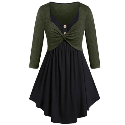 Tailored Fashion Women Casual Plus Size Contrast Button Tunic Blouse Long Sleeve Dress
Tailored Fashion Women Casual Plus Size Contrast Button Tunic Blouse Long Sleeve Dress