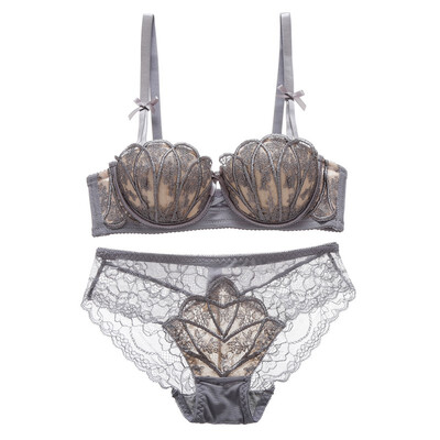 Women Sexy Lingerie Lace Solid Color 34 Cup Push Up Steel Ring Padded Gathered Bra Underwear Set
Women Sexy Lingerie Lace Solid Color 34 Cup Push Up Steel Ring Padded Gathered Bra Underwear Set
