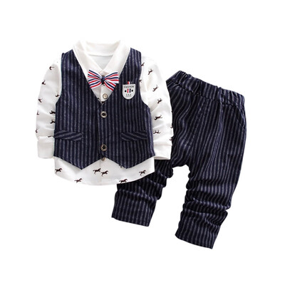 Autumn Baby Boy Long Sleeve Gentleman Soft Cotton T-Shirt TopsStripe VestLong Pants Trousers Toddler Outfits
Autumn Baby Boy Long Sleeve Gentleman Soft Cotton T-Shirt TopsStripe VestLong Pants Trousers Toddler Outfits