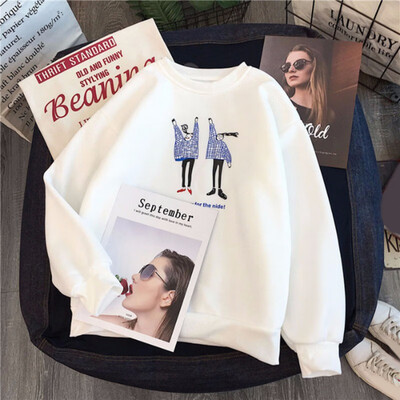 New Autumn Winter Loose Wild Double Cartoon Pattern Round Neck Pullover Clothes Women
New Autumn Winter Loose Wild Double Cartoon Pattern Round Neck Pullover Clothes Women
