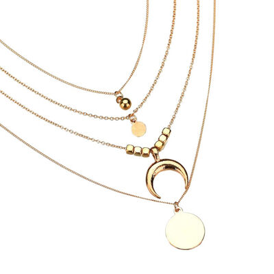 Multi Layers Moon Pendant Women Girls Alloy Necklace Jewelry Adjustable Neck Chain Birthday Gift
Multi Layers Moon Pendant Women Girls Alloy Necklace Jewelry Adjustable Neck Chain Birthday Gift