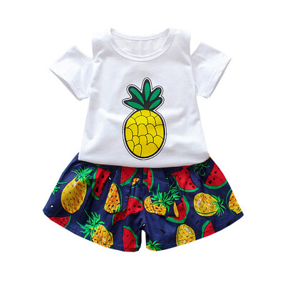 Summer Children Clothing Baby Girls Clothes Casual Pineapple Print Short Sleeve T-shirtShorts Suits Costume Set
Summer Children Clothing Baby Girls Clothes Casual Pineapple Print Short Sleeve T-shirtShorts Suits Costume Set