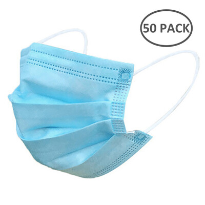 50pcs 3-Ply Disposable Face Mask Dust Mask Flu Face Masks with Elastic Ear Loop for All People
50pcs 3-Ply Disposable Face Mask Dust Mask Flu Face Masks with Elastic Ear Loop for All People