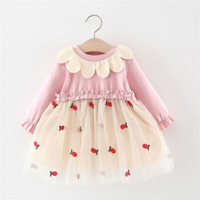 Autumn Casual Baby Girls Clothes Dress 0-4T Long Sleeve Pneapple Pattern Patchwork Mesh Dress Kids Dresses
Autumn Casual Baby Girls Clothes Dress 0-4T Long Sleeve Pneapple Pattern Patchwork Mesh Dress Kids Dresses