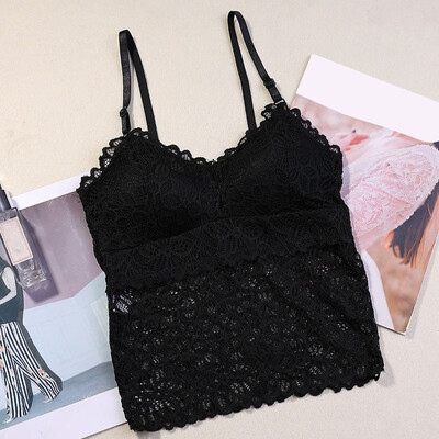 Sexy V-neck Beauty Back Adjustable Shoulder Strap Detachable Chest Pad Vest Lace Patchwork Solid Tank Camis Tops Female 2018
Sexy V-neck Beauty Back Adjustable Shoulder Strap Detachable Chest Pad Vest Lace Patchwork Solid Tank Camis Tops Female 2018